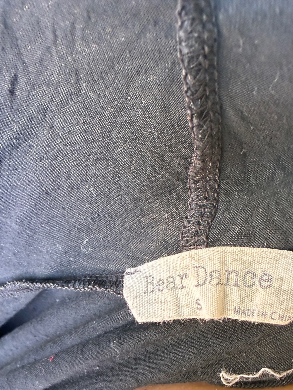 Bear Dance Black Hooded Long Sleeve Top with Contrast Drawstrings - Picture 5 of 5